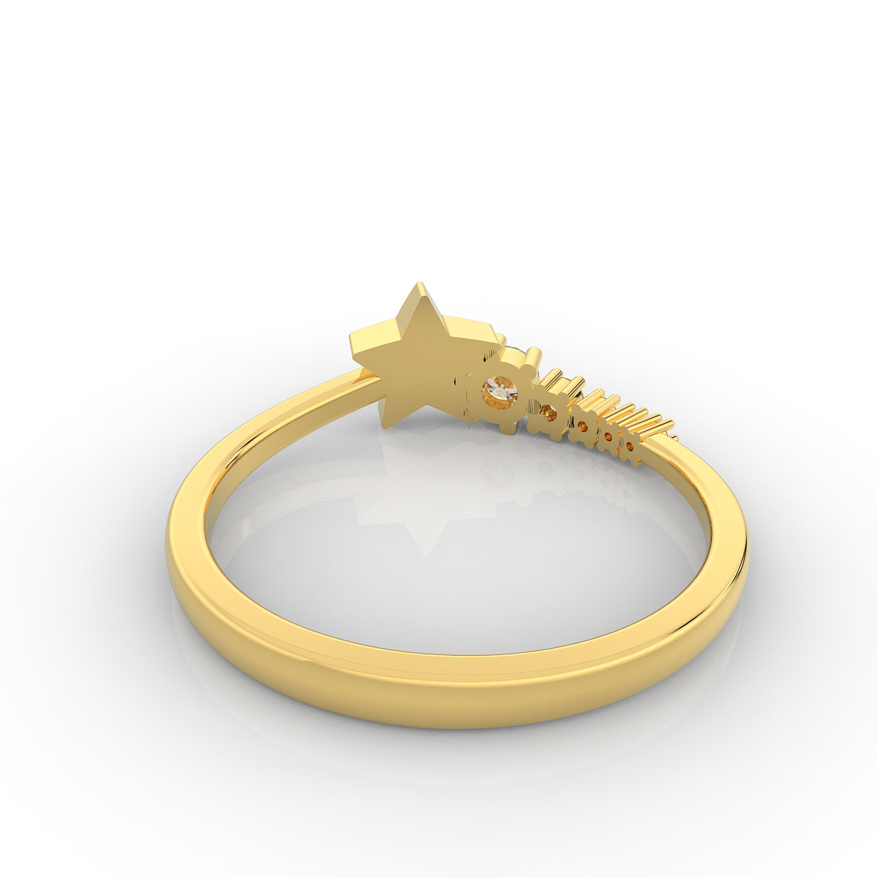 Shining Star Stackable Ring, Hallmarked 925 Sterling Silver - sitabo
